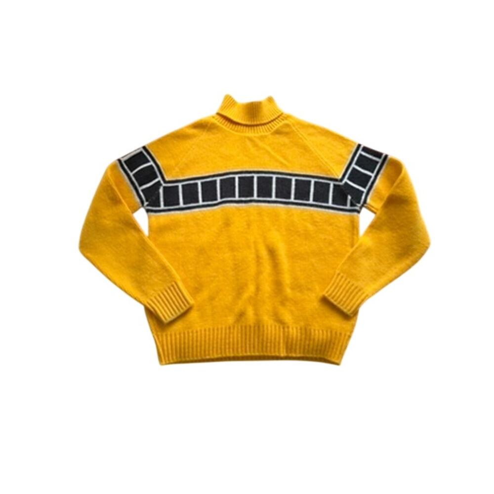 Vintage 70s Yamaha Molly Design Motocross Knit Sweater Mens S/M (Tag 18) 20x24